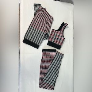 NWT! and NWOT! Fabletics Camryn Houndstooth 3 Piece Set